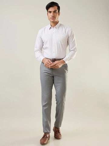 Brown Checkered Formal Shirt Tim Paris