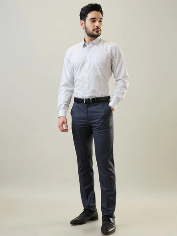 Green Regular Checks Formal Shirt Tim Paris