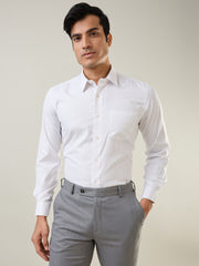 Coffee Striped Formal Shirt