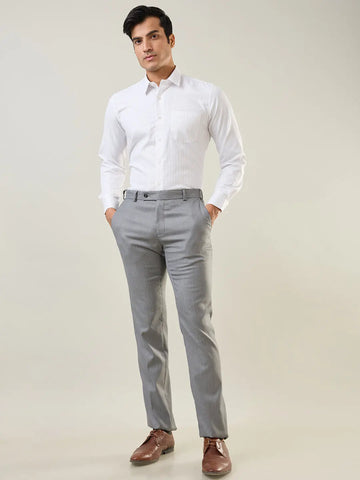 Coffee Striped Formal Shirt Tim Paris