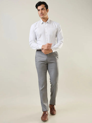Grey Checkered Formal Shirt Tim Paris