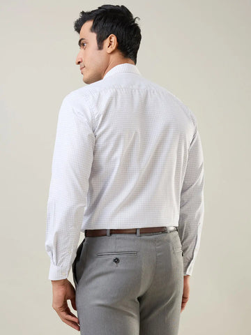 Navy Checkered Formal Shirt Tim Paris