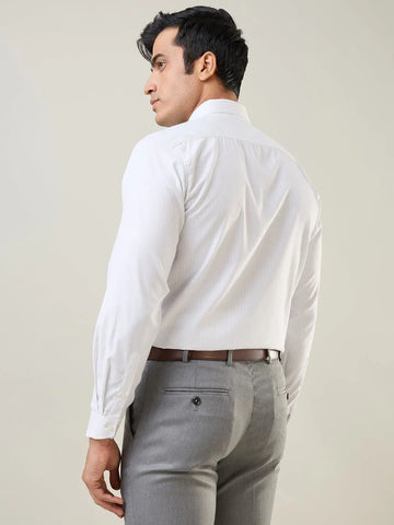 White Checkered Formal Shirt Tim Paris