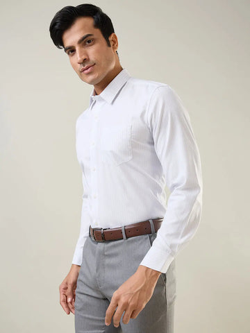 Navy Checkered Regular Fit Formal Shirt TIM PARIS