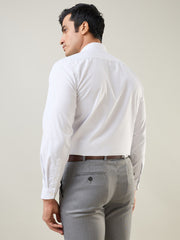 Navy Checkered Regular Fit Formal Shirt