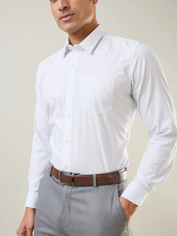 Navy Checkered Regular Fit Formal Shirt TIM PARIS