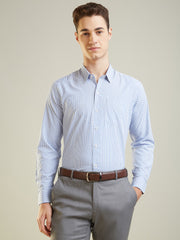 Royal Blue Checkered Formal Shirt