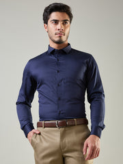 Navy Solid Formal Shirt