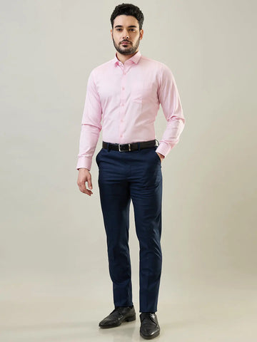 Pink Solid Formal Shirt Tim Paris