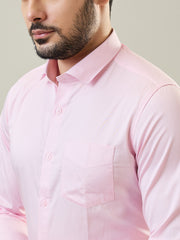 Pink Solid Formal Shirt