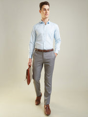 Sky Blue Solid Formal Shirt