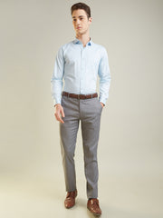 Sky Blue Solid Formal Shirt