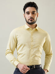 Yellow Solid Formal Shirt