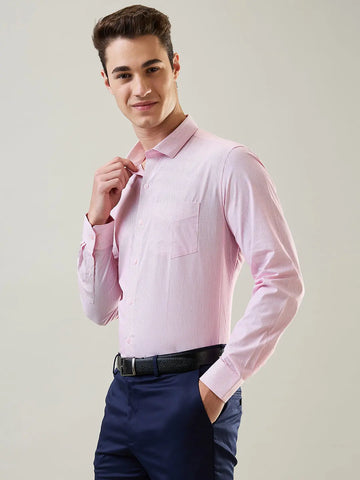 Pink Striped Formal Shirt Tim Paris