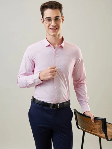 Pink Striped Formal Shirt Tim Paris