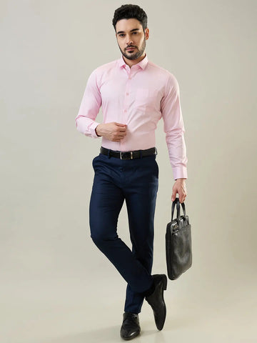 Navy Blue Slim Fit Formal Trouser Tim Paris