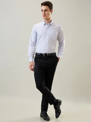 Black Slim Fit Formal Pant Tim Paris
