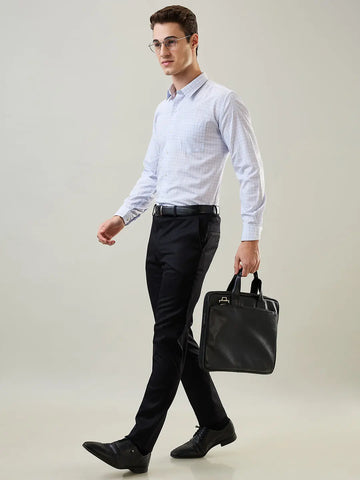 Black Slim Fit Formal Pant Tim Paris