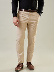 Beige Slim Fit Formal Pant
