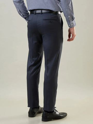 Dark Grey Slim Fit Formal Pant Tim Paris