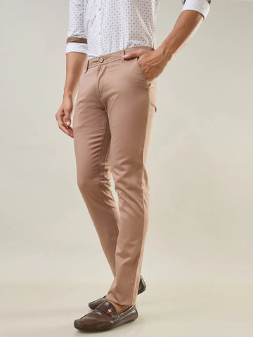 Khaki Slim Tapered Fit Chinos Tim Paris
