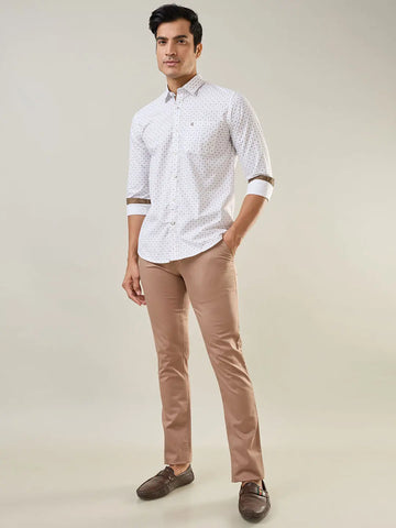 Khaki Slim Tapered Fit Chinos Tim Paris