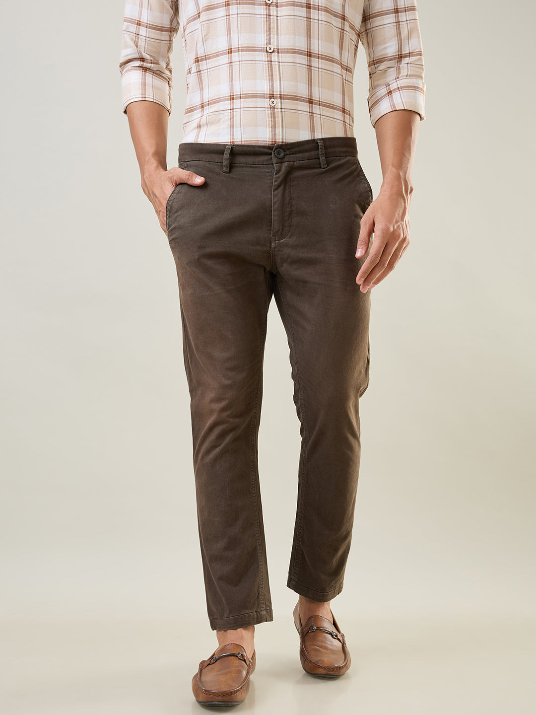 Coffee Louis Slim Tapered Fit Chinos