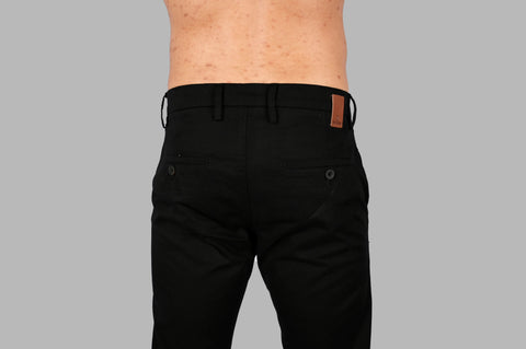 Black Slim Tapered Fit Chinos Tim Paris