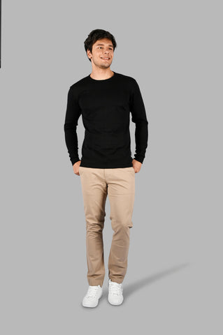 Tan Slim Tapered Fit Chinos Tim Paris
