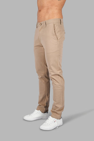 Tan Slim Tapered Fit Chinos Tim Paris