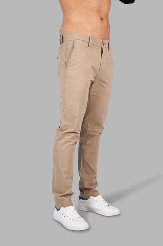 Tan Slim Tapered Fit Chinos Tim Paris