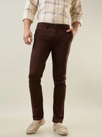 Brown Slim Fit Chinos Tim Paris