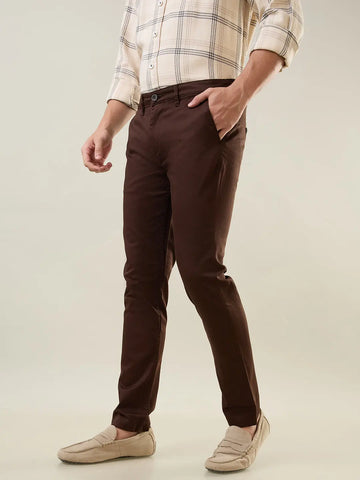 Brown Slim Fit Chinos Tim Paris