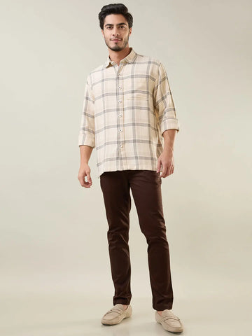 Brown Slim Fit Chinos Tim Paris