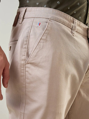 Cream Slim Tapered Fit Chinos Tim Paris