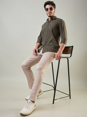 Cream Slim Tapered Fit Chinos