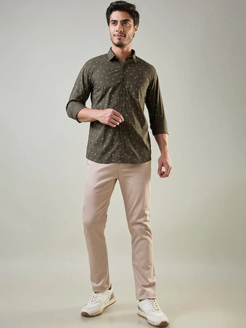 Cream Slim Tapered Fit Chinos Tim Paris
