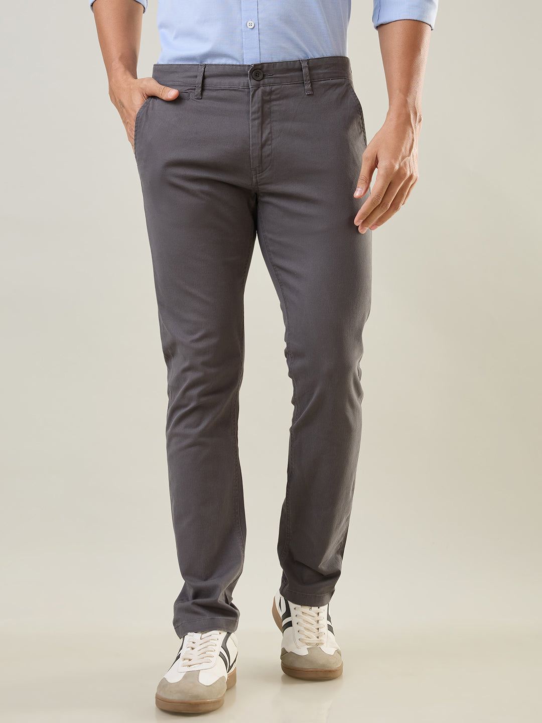 Grey Slim Fit Chinos