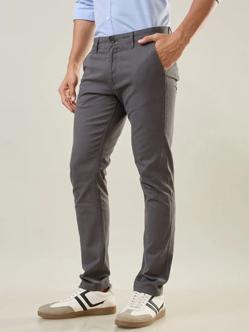 Grey Slim Fit Chinos Tim Paris
