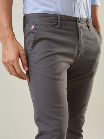 Grey Slim Fit Chinos Tim Paris