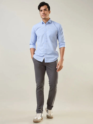 Grey Slim Fit Chinos Tim Paris