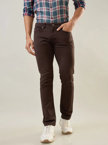 Coffee Ferdinand Slim Tapered Fit Tim Paris