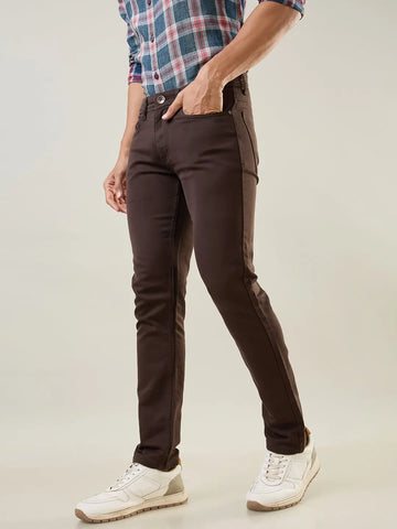 Coffee Ferdinand Slim Tapered Fit Tim Paris