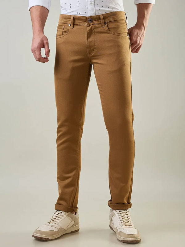 Khakhi Ferdinand Slim Tapered Fit Tim Paris