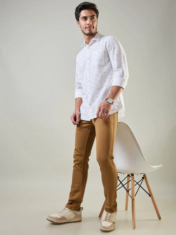 Khakhi Ferdinand Slim Tapered Fit Tim Paris
