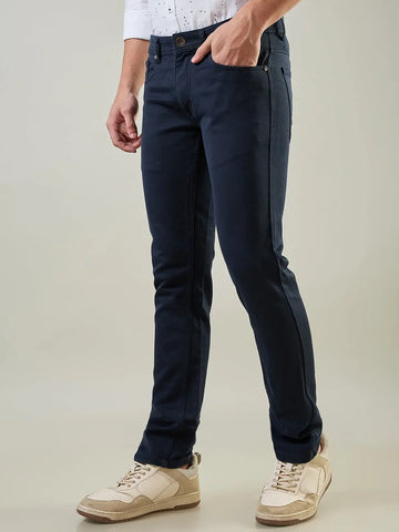 Navy Blue Ferdinand Slim Tapered Fit Jeans Tim Paris