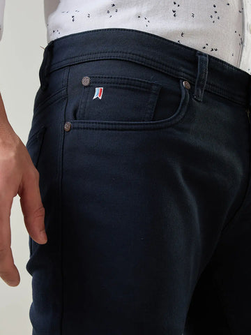 Navy Blue Ferdinand Slim Tapered Fit Jeans Tim Paris