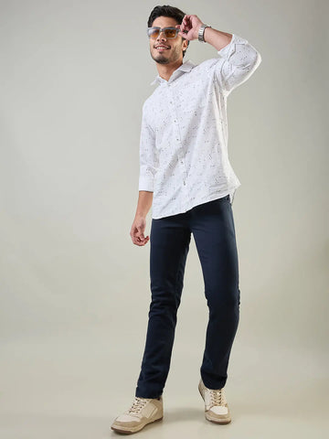 Navy Blue Ferdinand Slim Tapered Fit Jeans Tim Paris