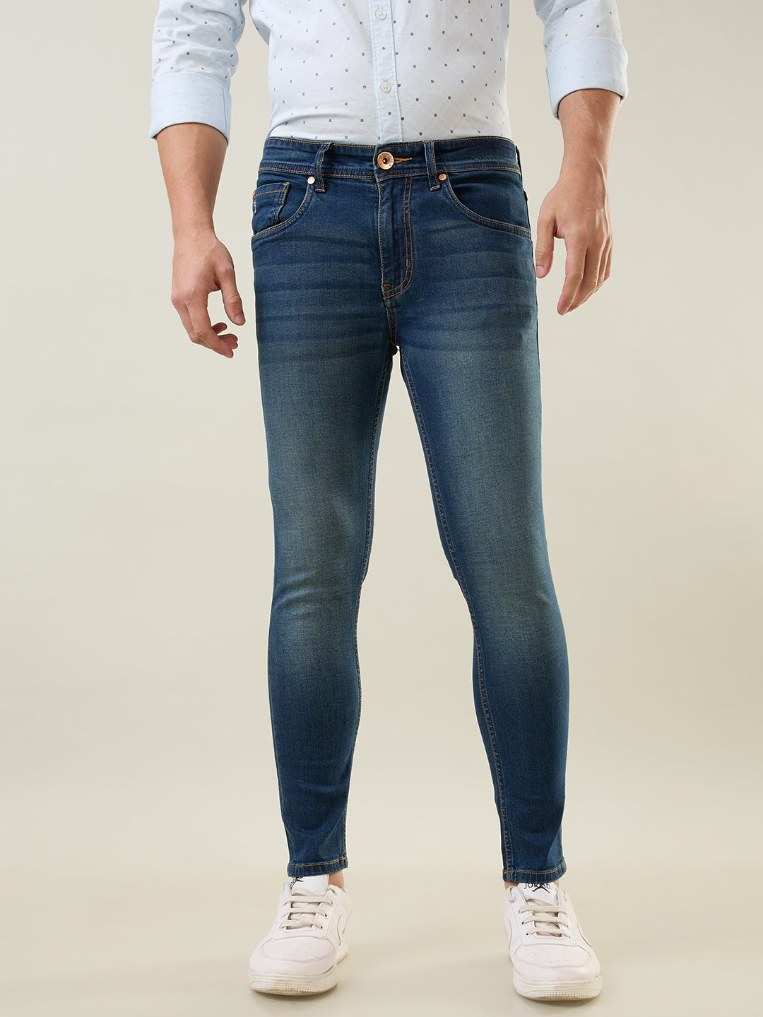 Grey Kane Skinny Ankle Fit Jeans