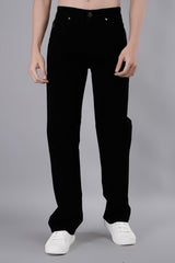 Black Relaxed Fit Stretch Jeans